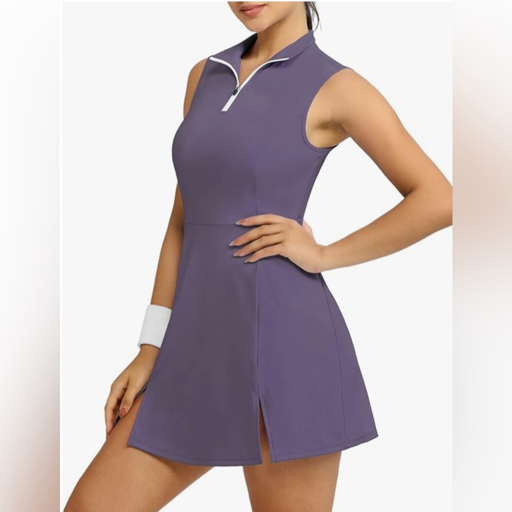 Sleeveless Purple Tennis Dress